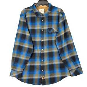 Legendary Whitetails Shirt Mens XL Plaid Flannel Corduroy Collar Adventurecore